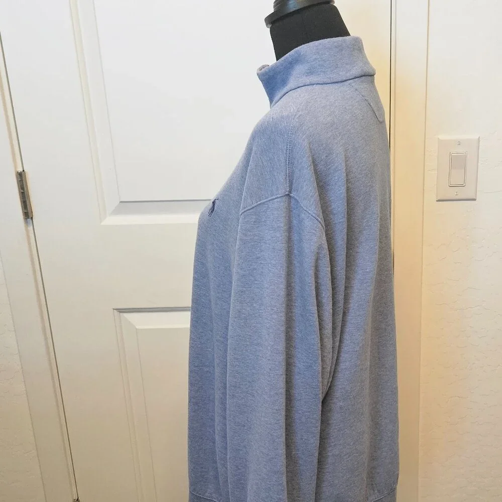 Polo Ralph Lauren Luxury Jersey, light blue quarter-zip pullover, size XL